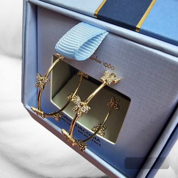 House of Harlow 1960 Jewelry - #105 House of Harlow butterfly Hoop Earring